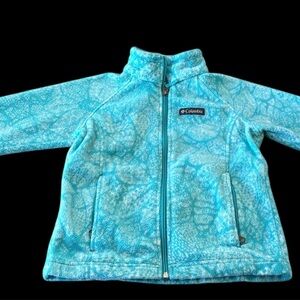 Columbia Turquoise Fleece Jacket kids Small